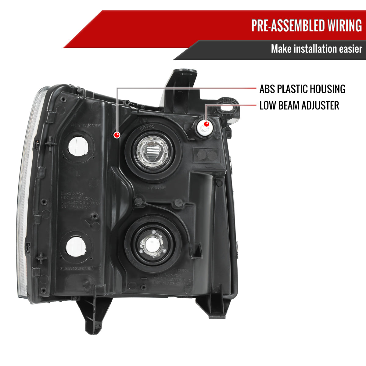 08 chevrolet Silverado 2500HD 3500HD Spec-D headlights