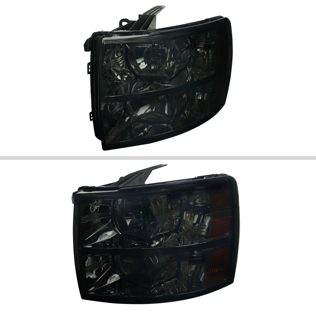 2008 Chavy Silverado 2500HD 3500HD Spec-D smoked aftermarket headlights