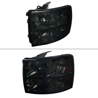 2008 Chavy Silverado 2500HD 3500HD Spec-D smoked aftermarket headlights