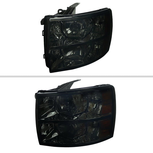 2008 Chavy Silverado 2500HD 3500HD Spec-D smoked aftermarket headlights