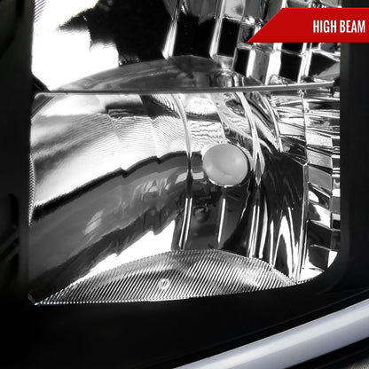 Spec-D 2007-2013 Chevrolet Silverado 1500/ 2007-2014 Silverado 2500HD 3500HD LED OE Style w/ Amber Reflector Black Headlights