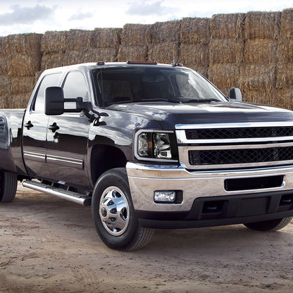 Spec-D 2007-2013 Chevrolet Silverado 1500/ 2007-2014 Silverado 2500HD 3500HD LED OE Style w/ Amber Reflector Black Headlights