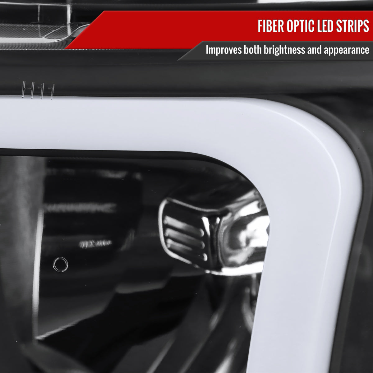 Spec-D 2007-2013 Chevrolet Silverado 1500/ 2007-2014 Silverado 2500HD 3500HD LED Bar OE Style w/ Amber Reflector Black Headlights