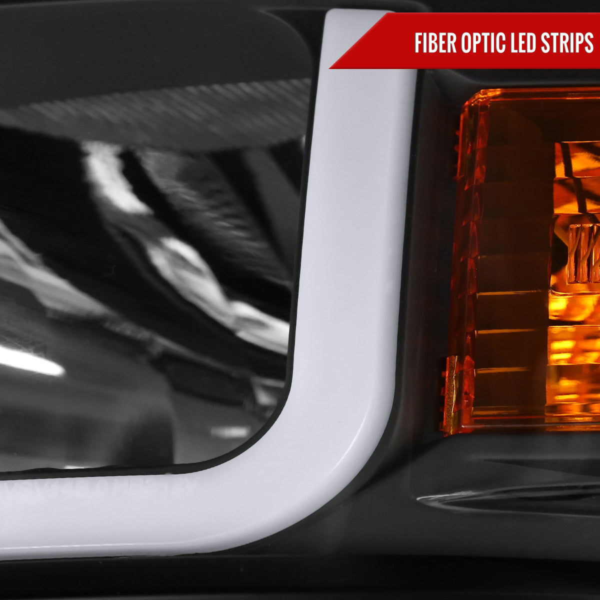 Spec-D 2014 Chevy Silverado OE black custom headlights