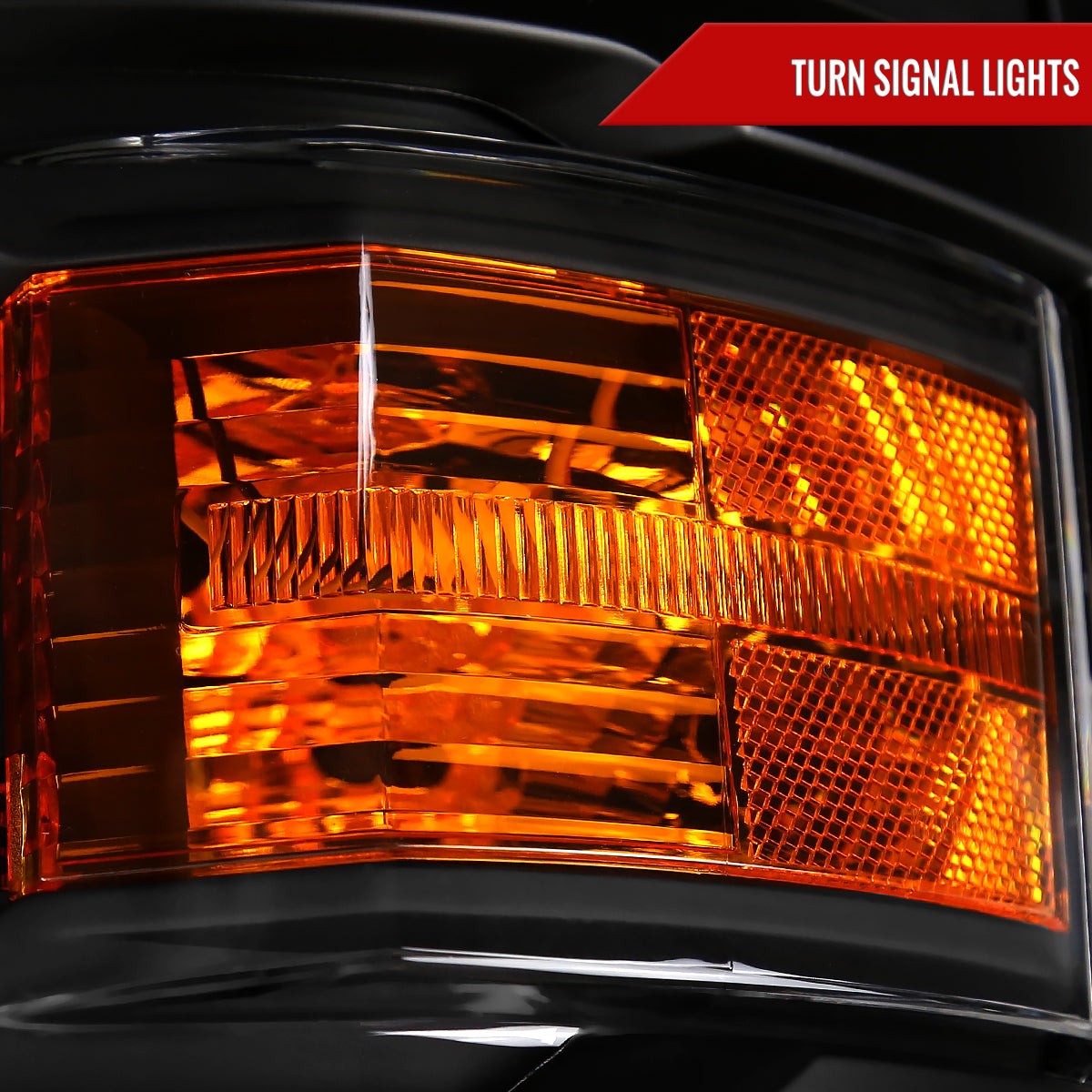 Spec-D 14 Chevy Silverado OE black headlights