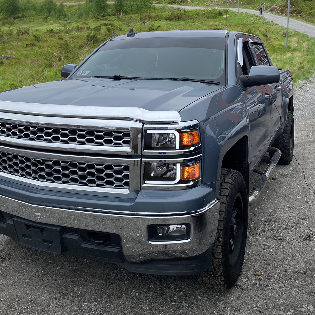 15 Chevy Silverado OE Spec-D black LED bar lighting upgrade