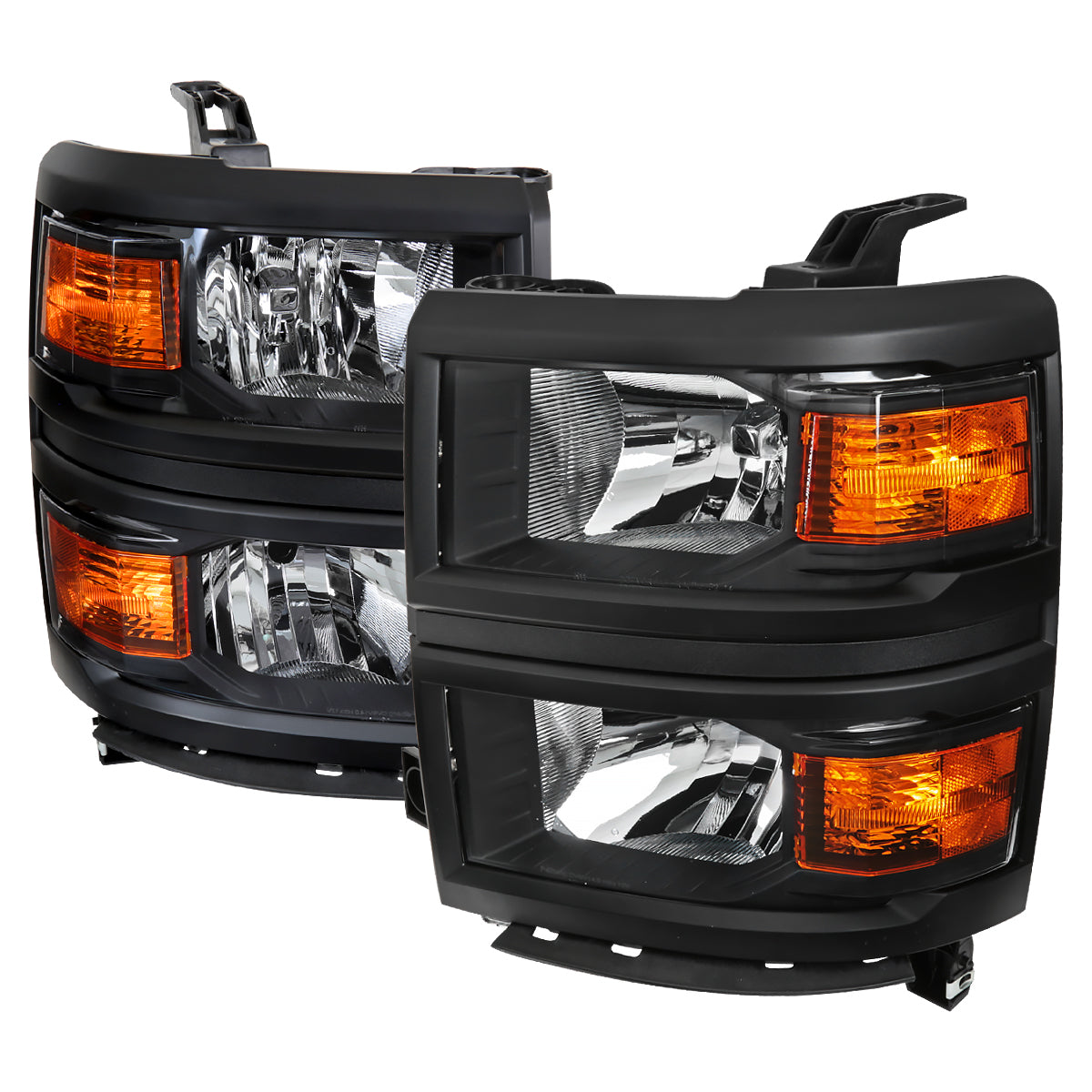 Spec-D 2014 Chevy Silverado OE V2 black headlights upgrade