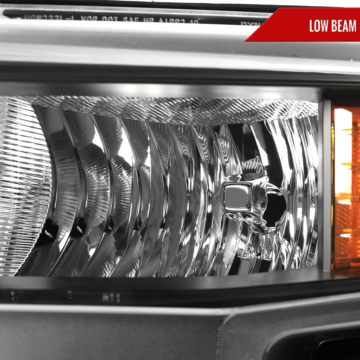 Spec-D 2021 Silverado Driver Left Side black driver-side headlights