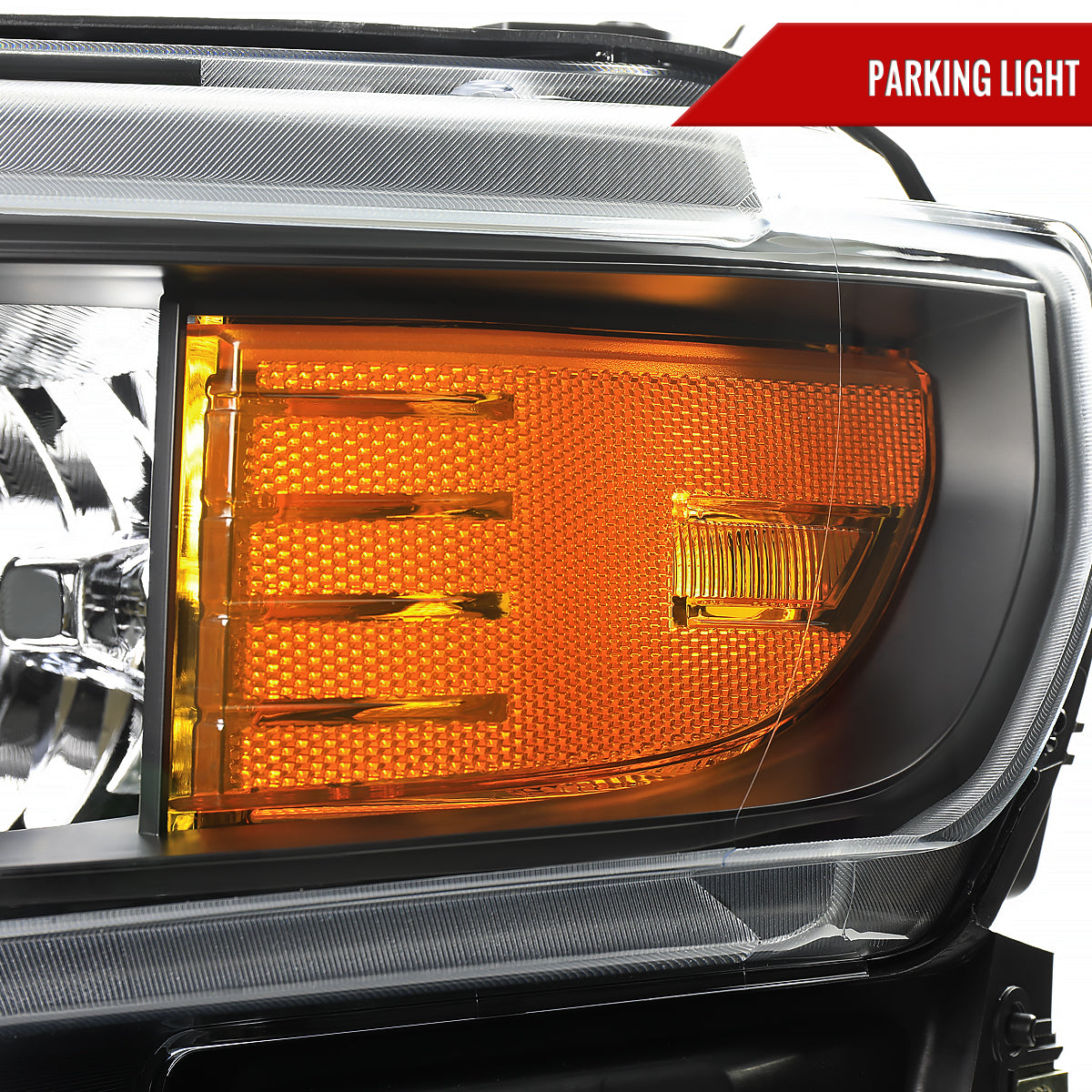 Spec-D 2020 Silverado Driver Left Side black driver-side custom headlights