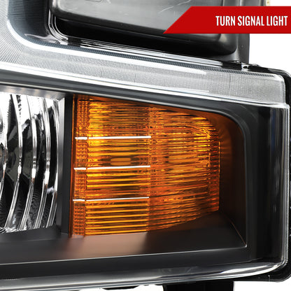 Spec-D 19 Silverado Driver Left Side black driver-side headlights