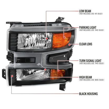 19 Silverado Driver Left Side Spec-D black driver-side lighting upgrade