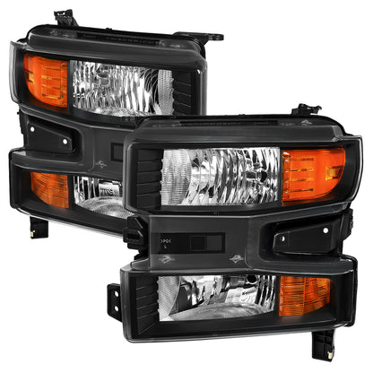 Spec-D 2019 Chevy Silverado OE black headlights upgrade