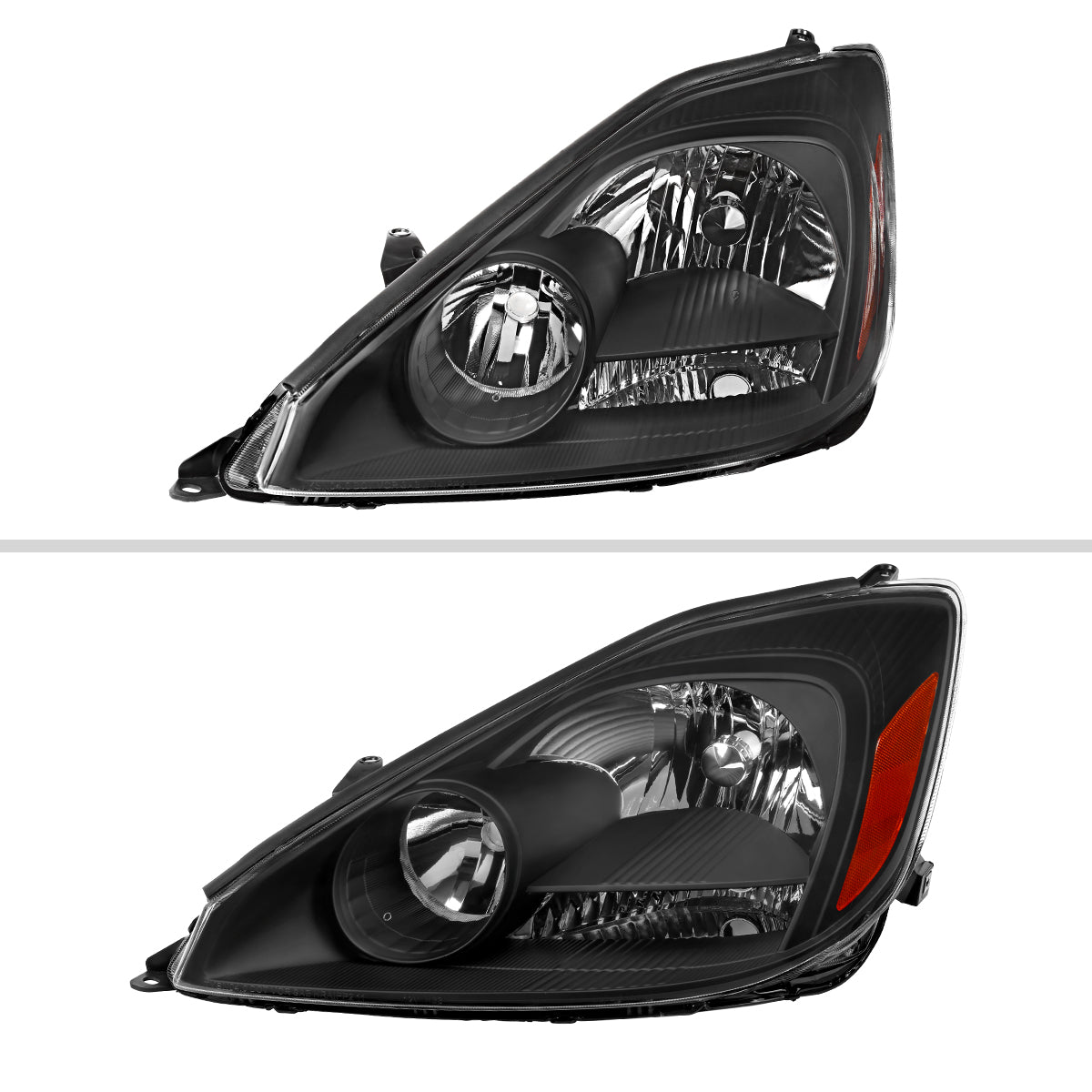2005 Sienna OE Amber Spec-D black aftermarket headlights