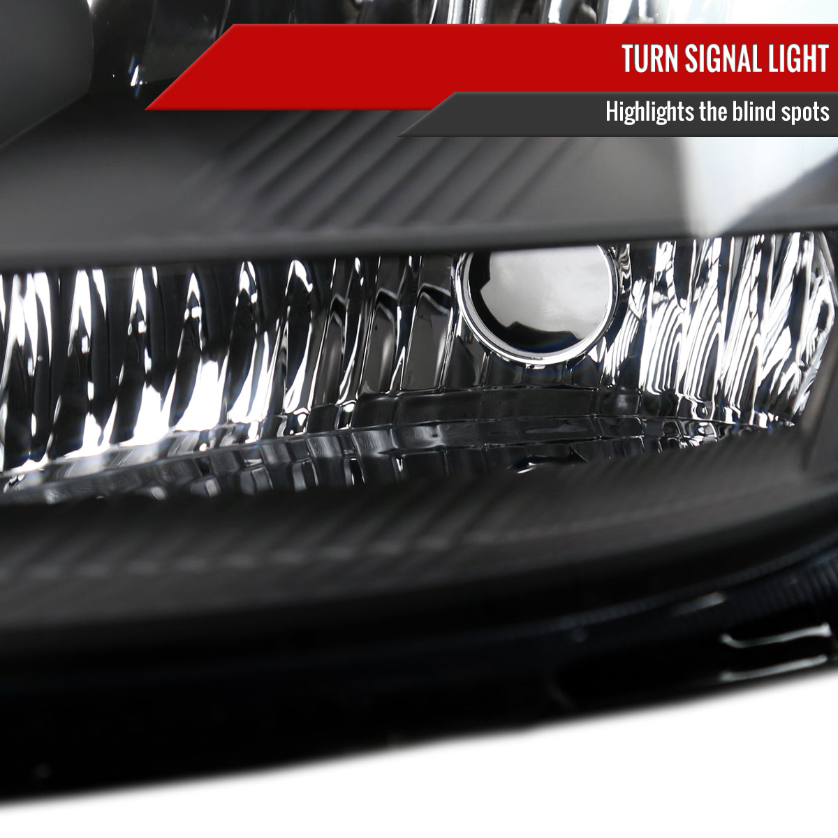 Spec-D 2004-2005 Toyota Sienna OE Style w/ Amber Reflector Black Headlights