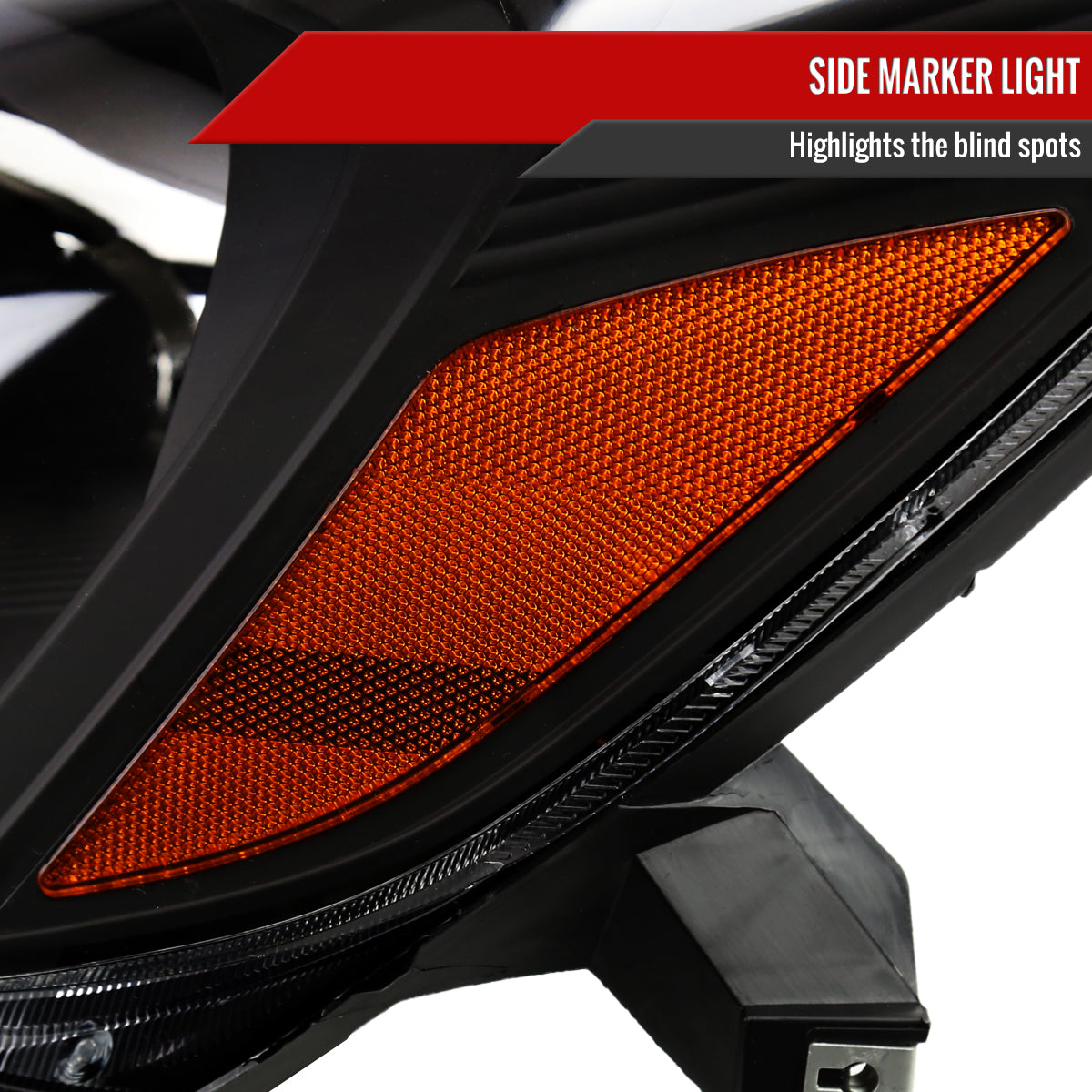 Spec-D 04 Sienna OE Amber black headlights