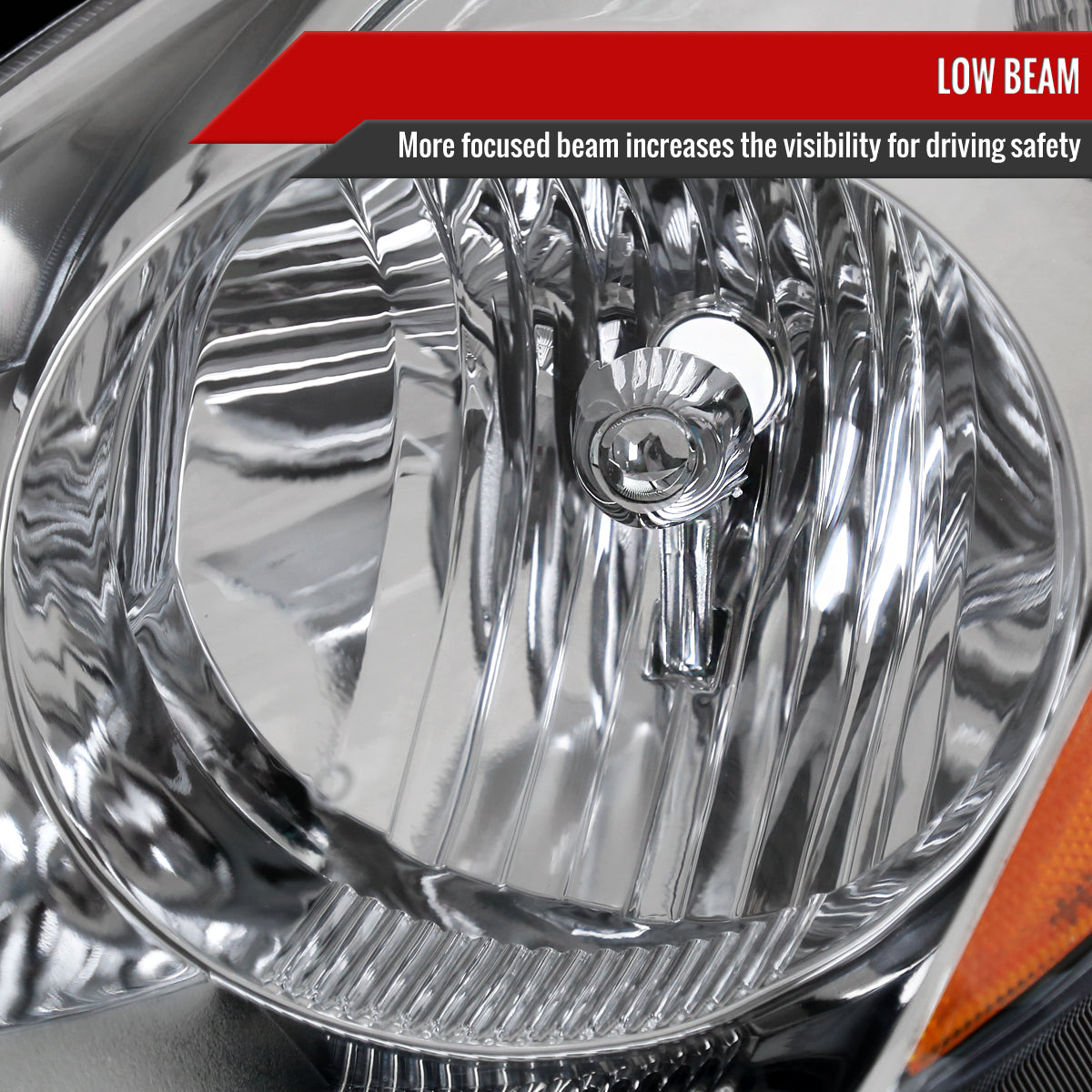 Spec-D 2008 Sienna OE Amber chrome headlights