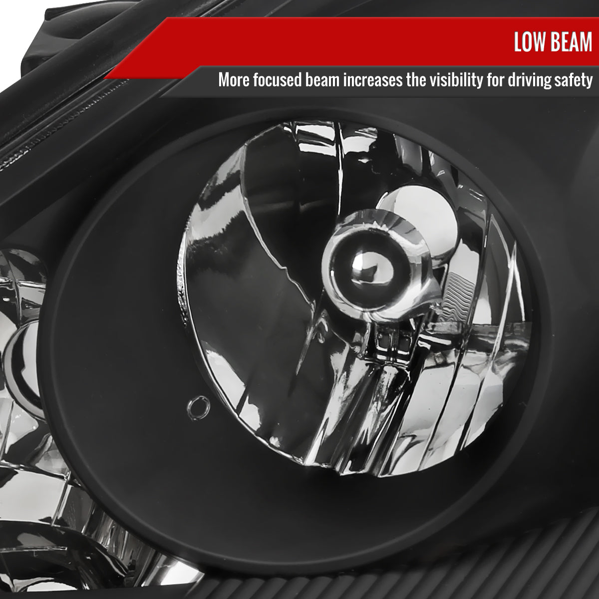 Spec-D 2006-2010 Toyota Sienna OE Style w/ Amber Reflector Black Headlights