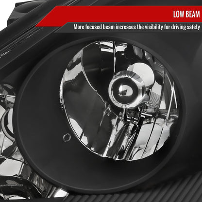 Spec-D 2006-2010 Toyota Sienna OE Style w/ Amber Reflector Black Headlights