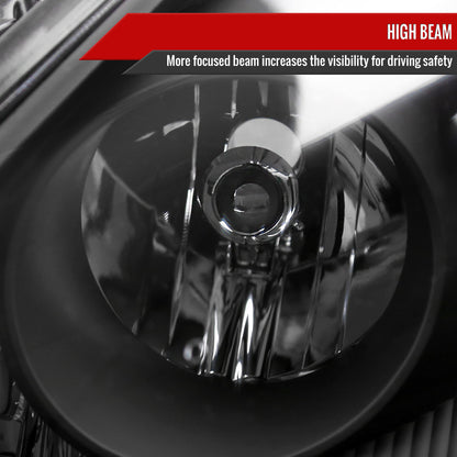 Spec-D 2006-2010 Toyota Sienna OE Style w/ Amber Reflector Black Headlights