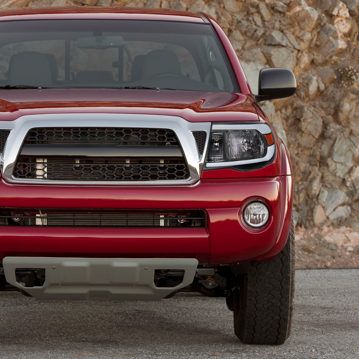 Spec-D 2005-2011 Toyota Tacoma LED Bar OE Style Black Headlights