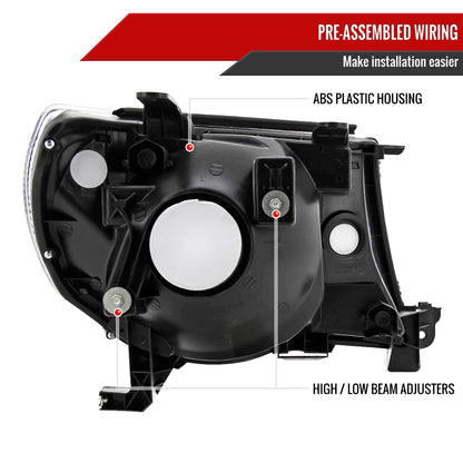 Spec-D 2005-2011 Toyota Tacoma OE Style Black Headlights