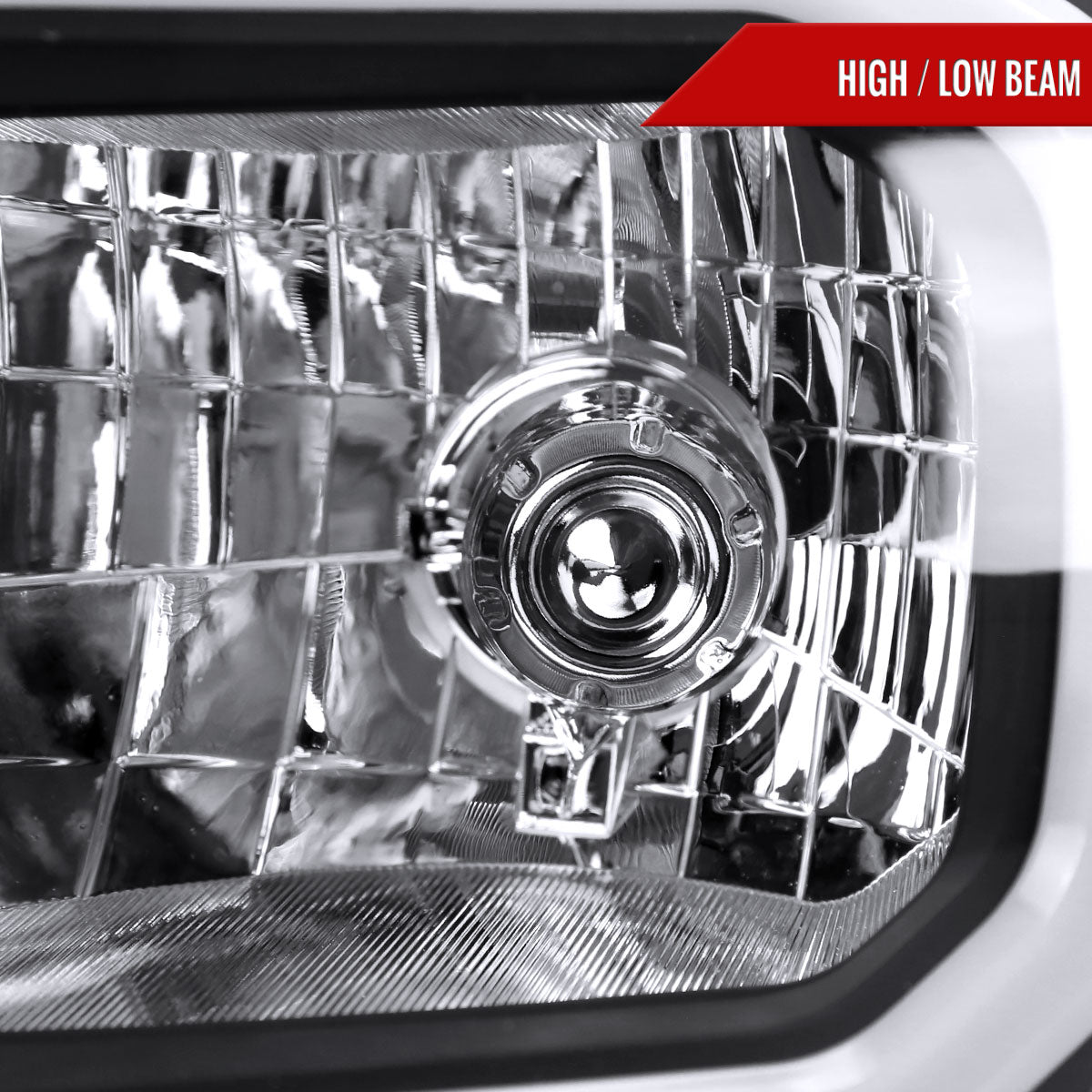 Spec-D 2014 Tacoma OE Amber Reflector black headlights