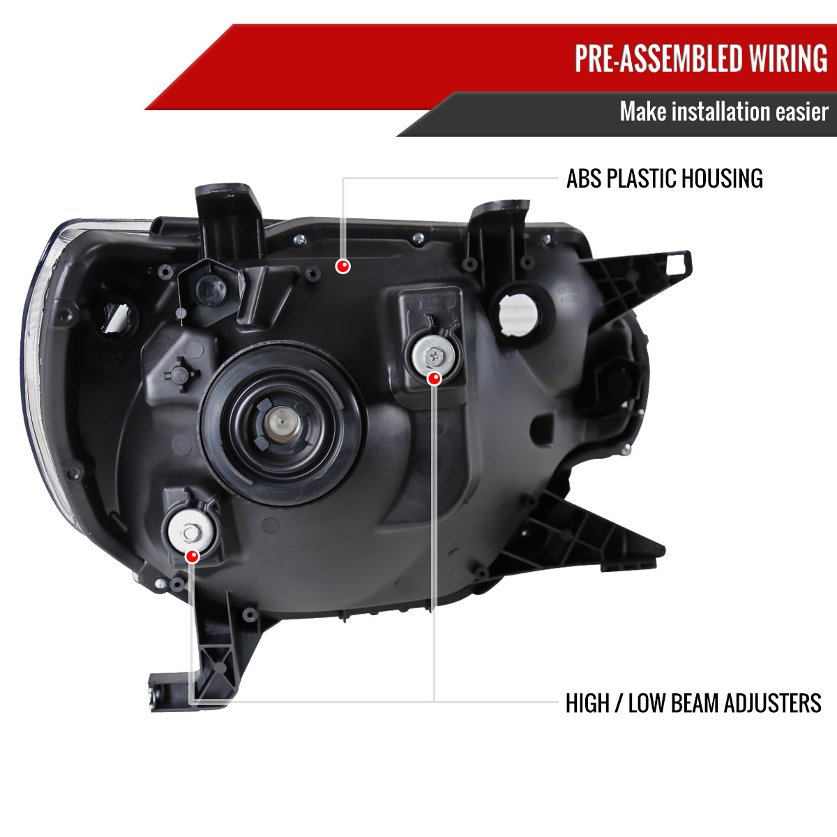 13 Tacoma OE Amber Spec-D black headlights