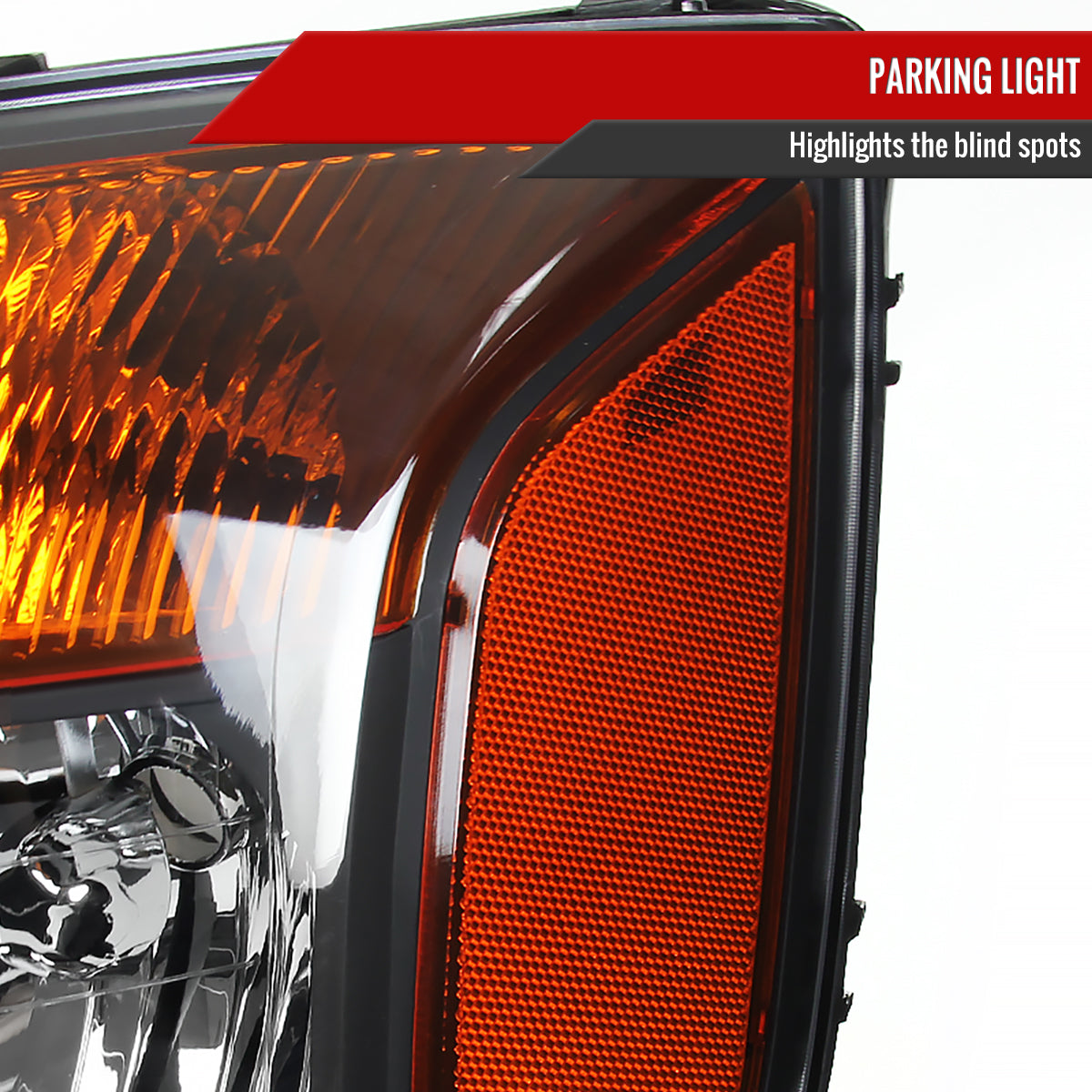 Spec-D 2004-2015 Nissan Titan/ 2004-2007 Armada OE Style w/ Amber Reflectors Black Headlights