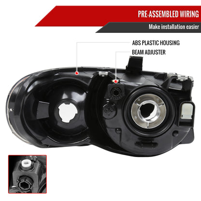 Spec-D 2005-2007 Chrysler Town & Country OE Style Replacement Black Headlights