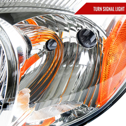 Spec-D Ford Taurus 2001-2007 headlight pair chrome housing clear lens