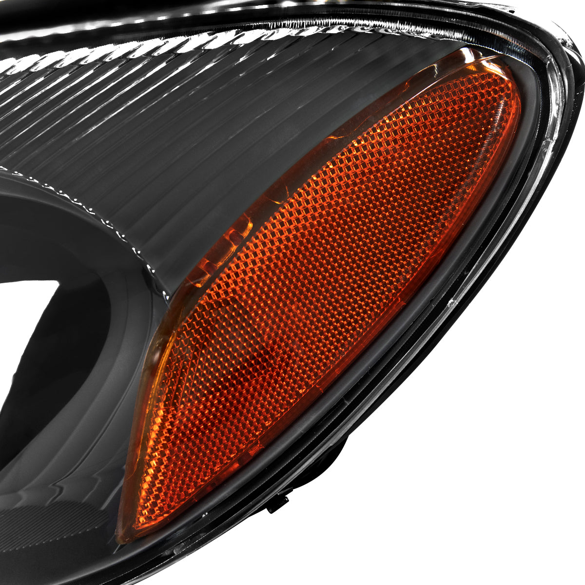 Replacement black headlights for 2002-2005 Taurus clear lens Spec-D factory style