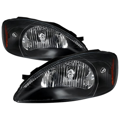 Ford Taurus 2000-2007 Spec-D black housing clear lens headlights pair