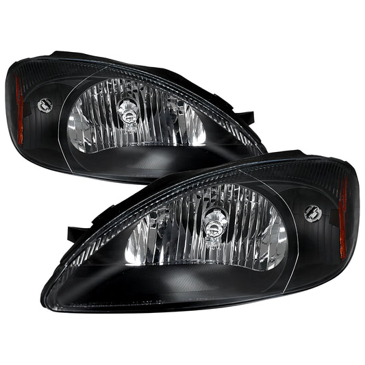 Ford Taurus 2000-2007 Spec-D black housing clear lens headlights pair