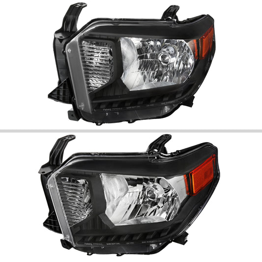 2015 Tundra OE Crystal Amber Spec-D black aftermarket headlights