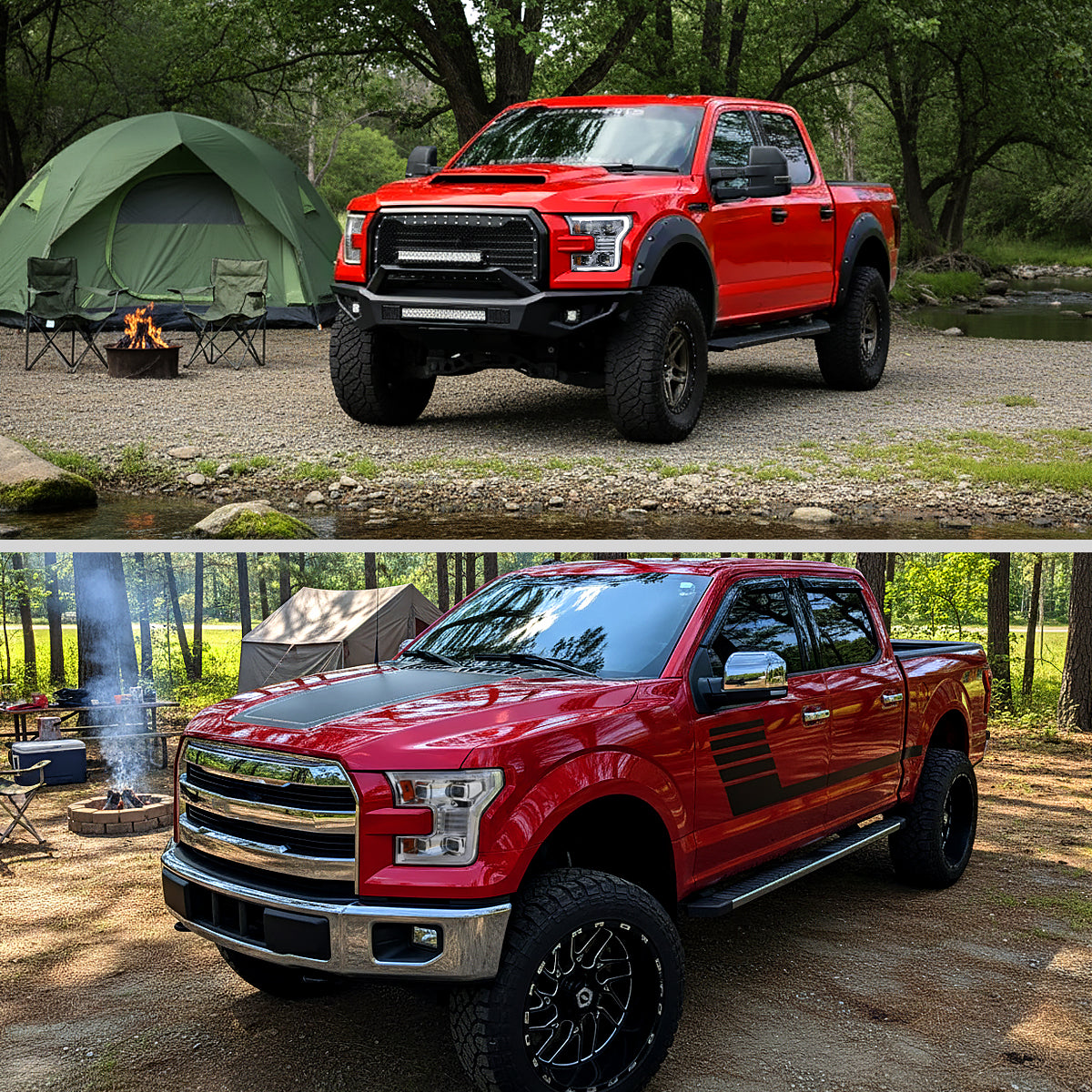 Ford F-150 2015-2017 Spec-D Chrome Projector Headlights LED DRL