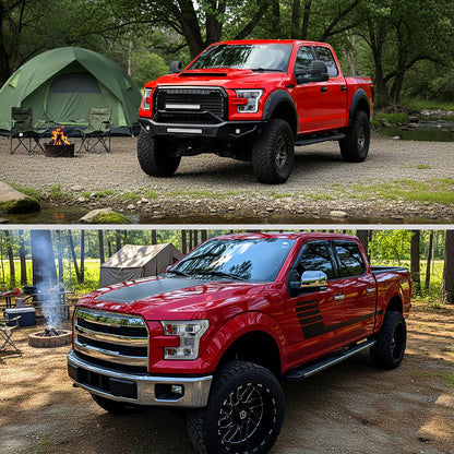 Ford F-150 2015-2017 Spec-D Chrome Projector Headlights LED DRL