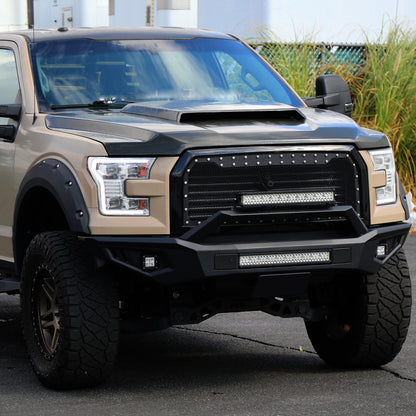Spec-D 2015-2017 F-150 Chrome Headlights With LED DRL Strip Sequential