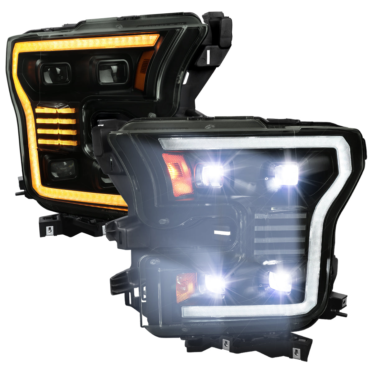 Spec-D 15-17 Ford F-150 Led Projector HID Headlight Black Smoked Lens improve