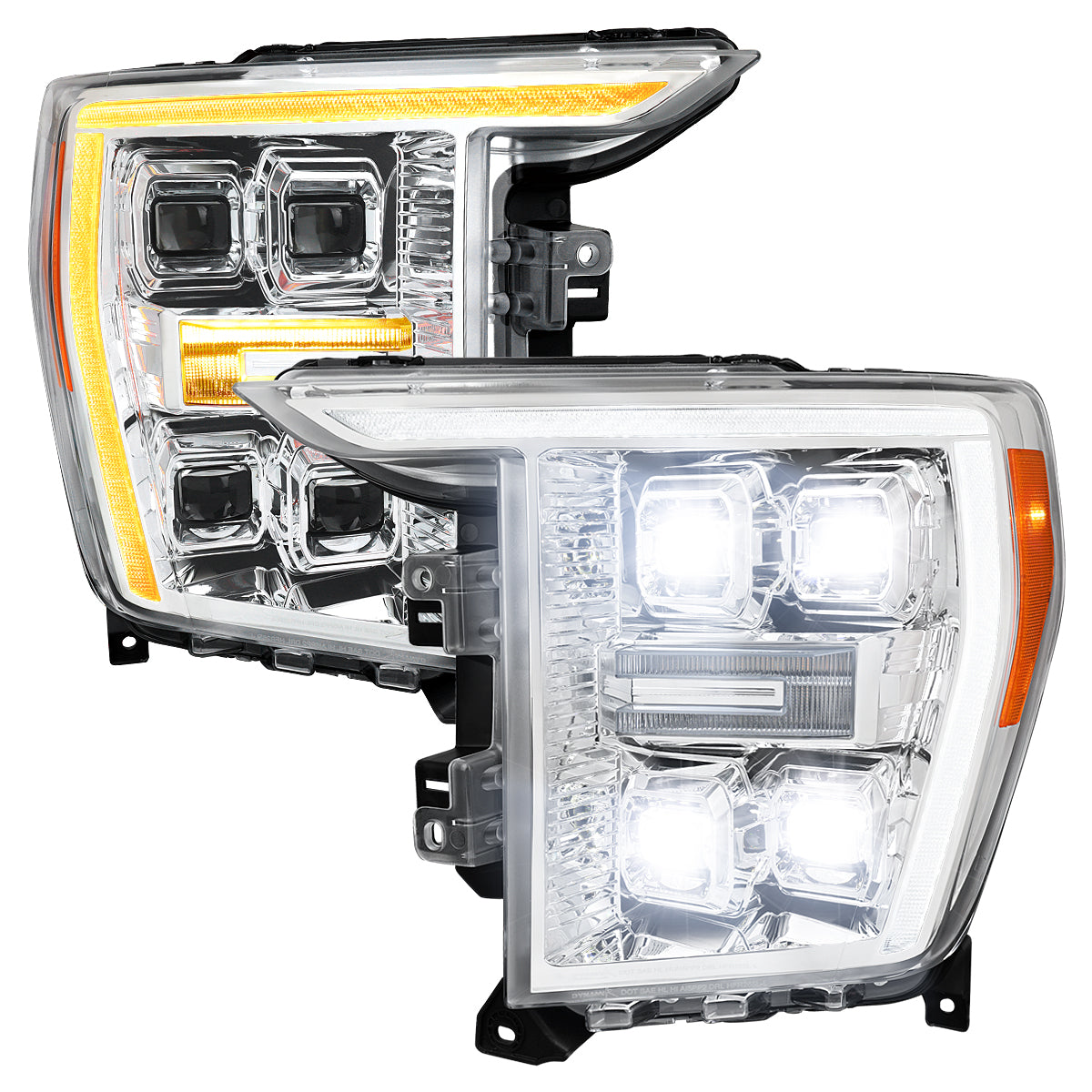 Spec-D 21-23 Ford F150 Dual Colors DRL LED Projector Headlight improve