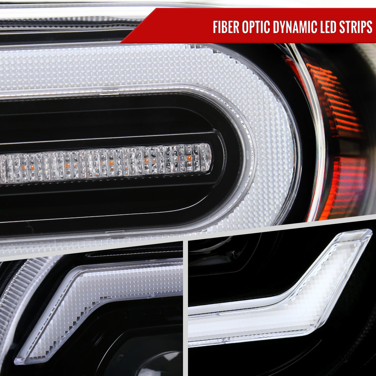 Spec-D 2007-2014 Toyota FJ Cruiser Full LED Projector with Sequential LED Turn Signal Black Headlights