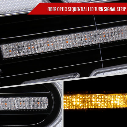 Spec-D 2007-2014 Toyota FJ Cruiser Full LED Projector with Sequential LED Turn Signal Black Headlights