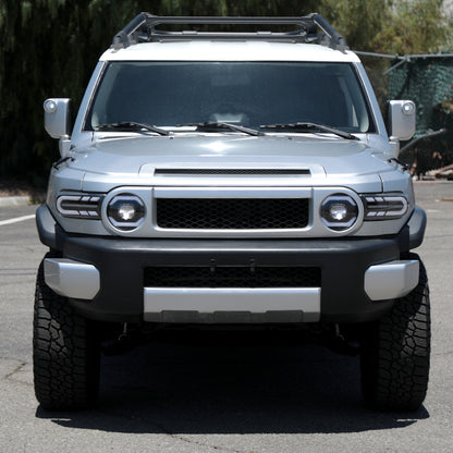 Spec-D 2007-2014 Toyota FJ Cruiser Full LED Projector with Sequential LED Turn Signal Black Headlights