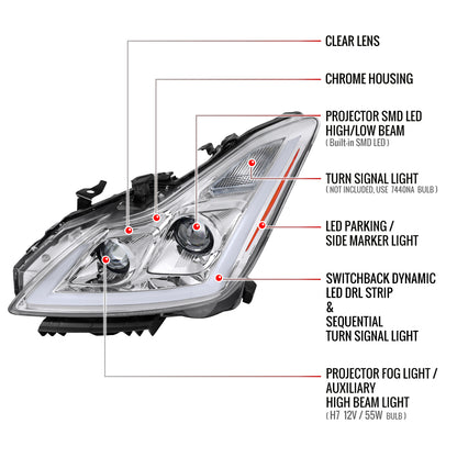 Spec-D G37 Q60 2DR Convertible 10 headlights