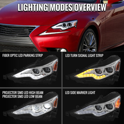 14 Lexus IS250 IS350 Pro Spec-D chrome lighting upgrade