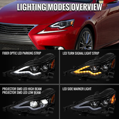 14 Lexus IS250 IS350 Pro Spec-D jet black lighting upgrade