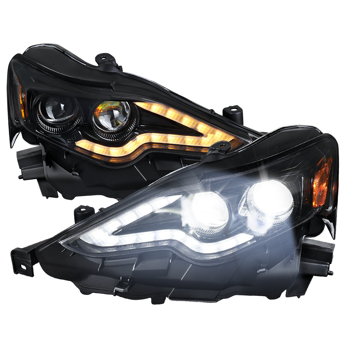 Spec-D 2014 Lexus IS250 IS350 Pro jet black headlights upgrade