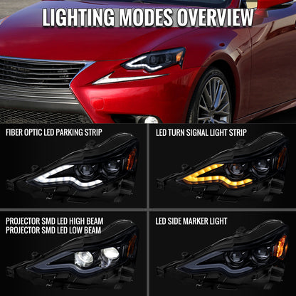 14 Lexus IS250 IS350 Pro Spec-D black lighting upgrade