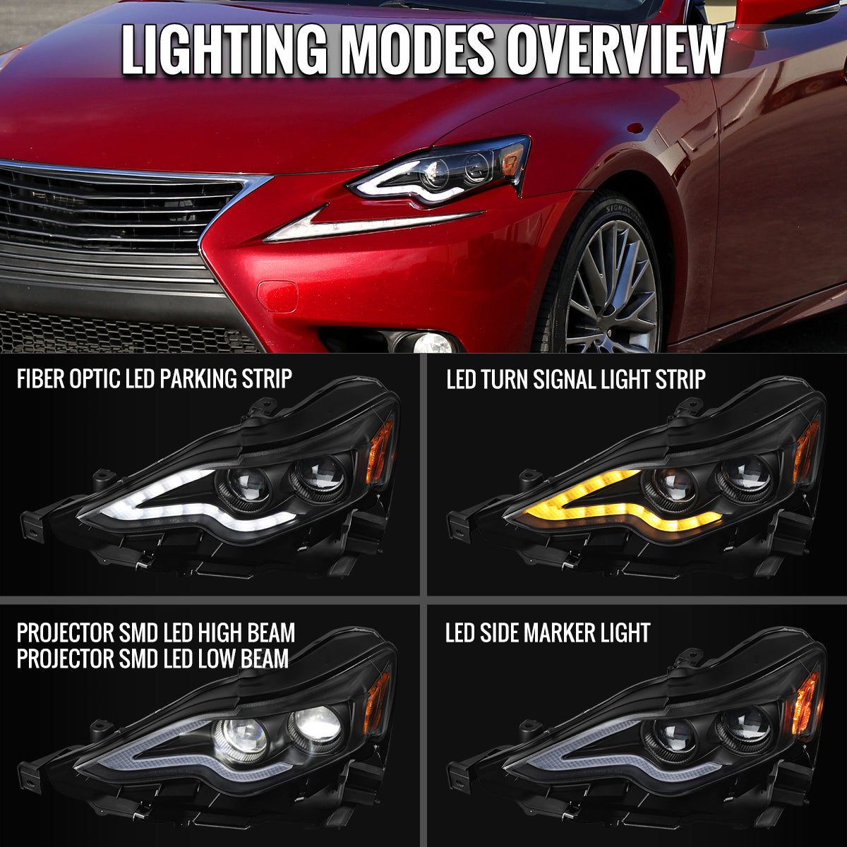 14 Lexus IS250 IS350 Project Spec-D black lighting upgrade