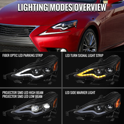 14 Lexus IS250 IS350 Project Spec-D black lighting upgrade