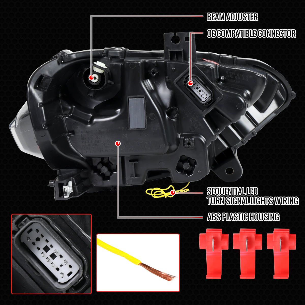 19 Mustang Pro Start-Up Animation Spec-D black sequential headlights